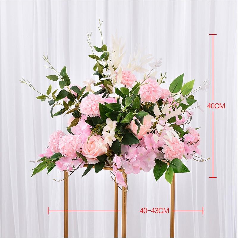 40-43cm Artificial Flower Pom Pom Table Centerpiece Decor Wedding Backdrop Silk Flower Ball Road Lead Floral Wedding Decoration