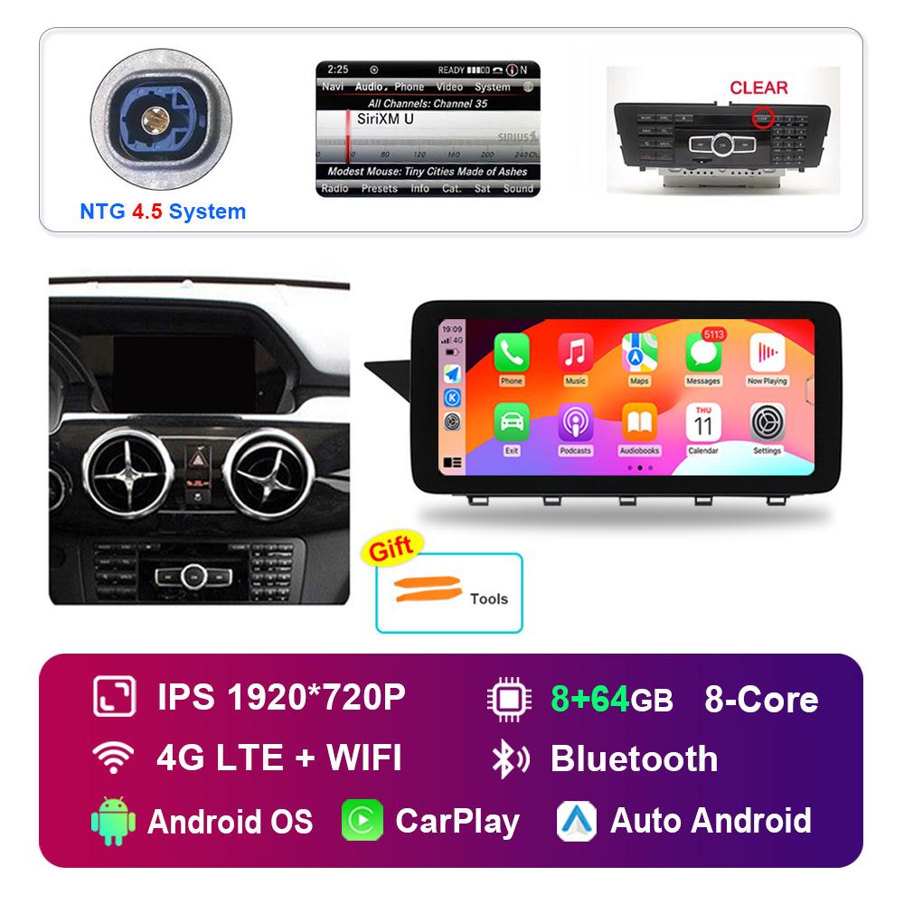 12.3'' for Mercedes Benz GLK Class X204 2008 - 2015 NTG 4.0 4.5 System Android Car Radio Multimedia Player HD Touch Screen