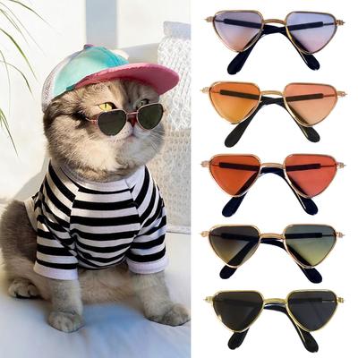 Fantastici occhiali per gatti per animali domestici Occhiali per cani per cani di piccola taglia Occhiali da sole per gatti Riflessione Foto Puntelli per fotografia Accessori per gatti per animali domestici