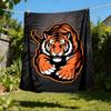 1pc Tiger Print Print Outdoor Blanket, Lightweight Polyester,