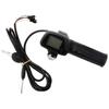 Lithium Powered Bike Throttle With Curved Speedometer Screen & Security Lock Mechanism Rubber Throttle Handle for Ride