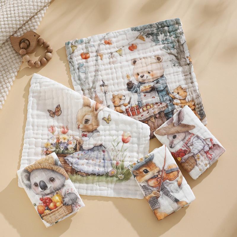 7A Antibacterial Pure Cotton Baby Washcloth - Six-Layer Gauze, Class A, Newborn & Child Towel
