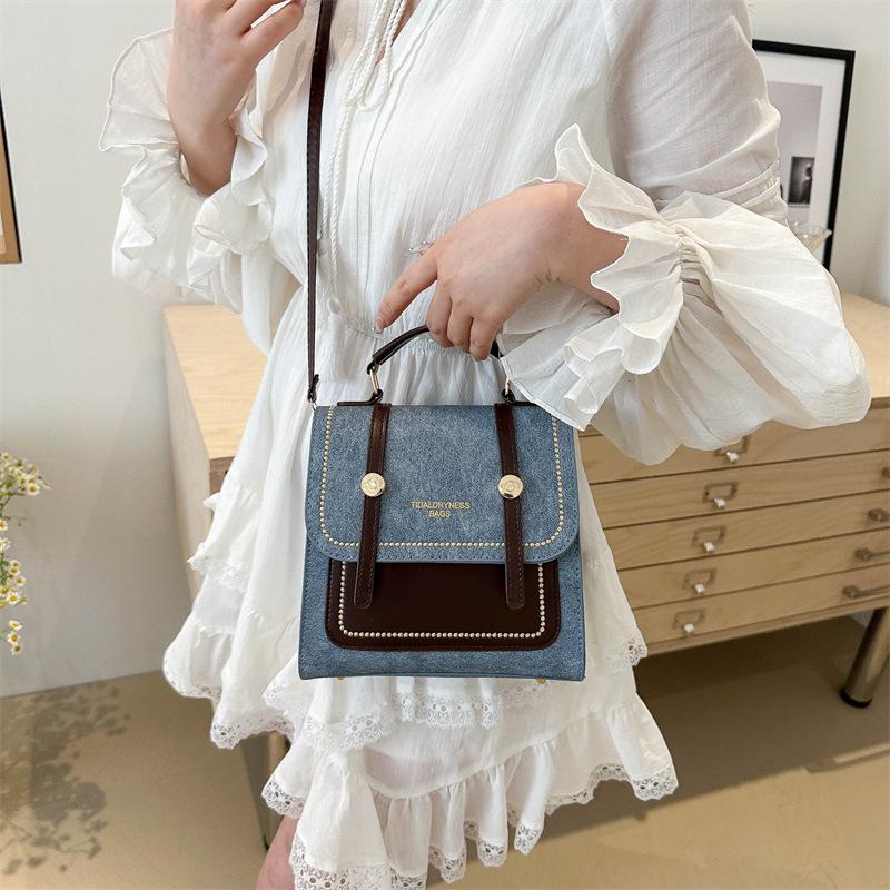 Niche Women's 2024 Fashion High-End Retro Backpack & Versatile Crossbody Handbag