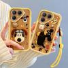 KEYSION Shockproof Case for TECNO Pova 7 Ultra 5G with Lanyard Soft Silicone Cute 3D Cartoon Doll Phone Back Cover for Pova 7 Ultra
