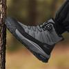 Warrior High-Top Fleece Lined Sports Fashion Versatile Classic Durable Grip Hiking Shoes Men Hiking Shoes Gray Black WBN(JS)-301602