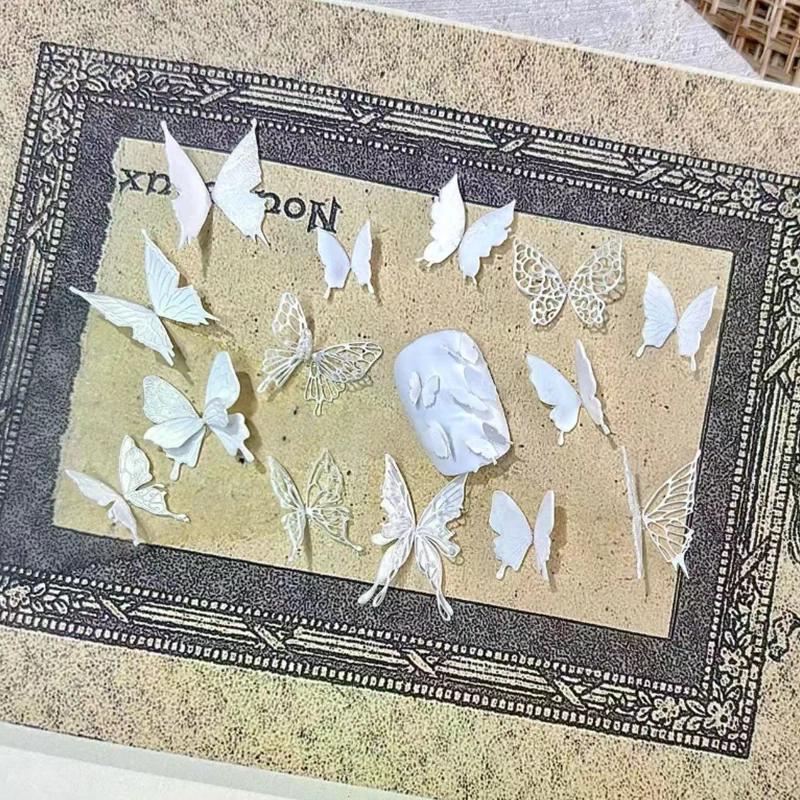Nagelwerkzeug DIY Cartoon Schmetterling Knopf Schlüsselschloss Silikonform Dekorationen Zubehör Stempel Maniküre Kunst