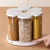 6 Pieces Food-Grade Rotating Grain Dispenser Moisture-Proof Rotating Rice Container  Home Use