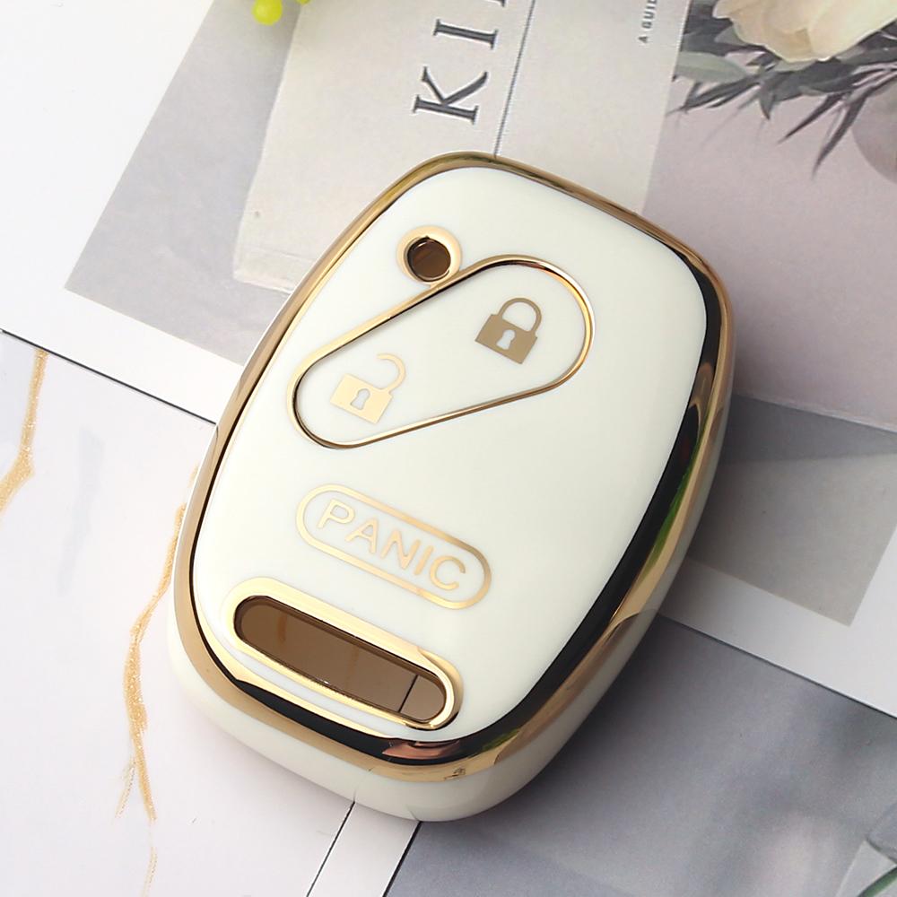 

Держатель для пульта дистанционного управления KEYYOU для Honda Accord Civic CRV CR-V Pilot Insight Ridgeline TPU чехол для ключа аксессуары 3 кнопки None белый