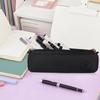iSuperb Pen Pouch Black 3D Cylinder Pen Pouch Lightweight Pen Pouch Storage Pouch Cute Stationery Pouch Portable Cosmetic Case Zip Pouch Pencil Case