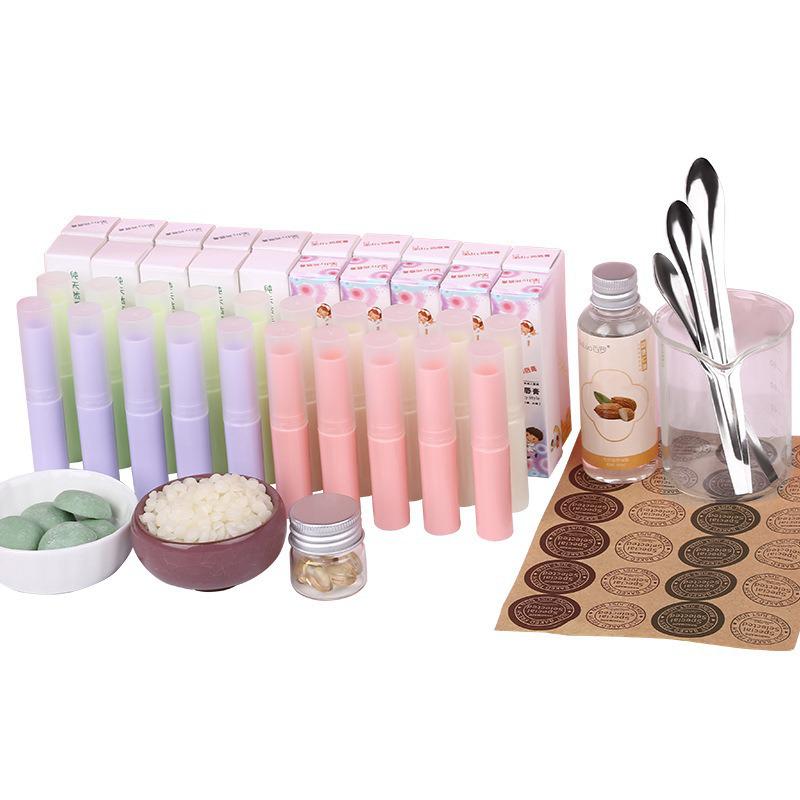 Kit de Rouge à Lèvres DIY: Beurre de Cacao, Colorants, Ensemble d'Outils et de Moules