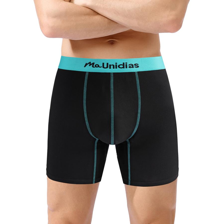 BONITOS 1Pcs Print Men Boxers Briefs Letter Elastic Waistband Men's Panties Sexy Comfortable