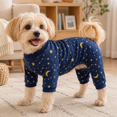 Weicher, gemütlicher Hunde-Anti-Haarausfall-Anzug, atmungsaktiver Haustier-Overall, Hundepyjama, tägliche Kleidung