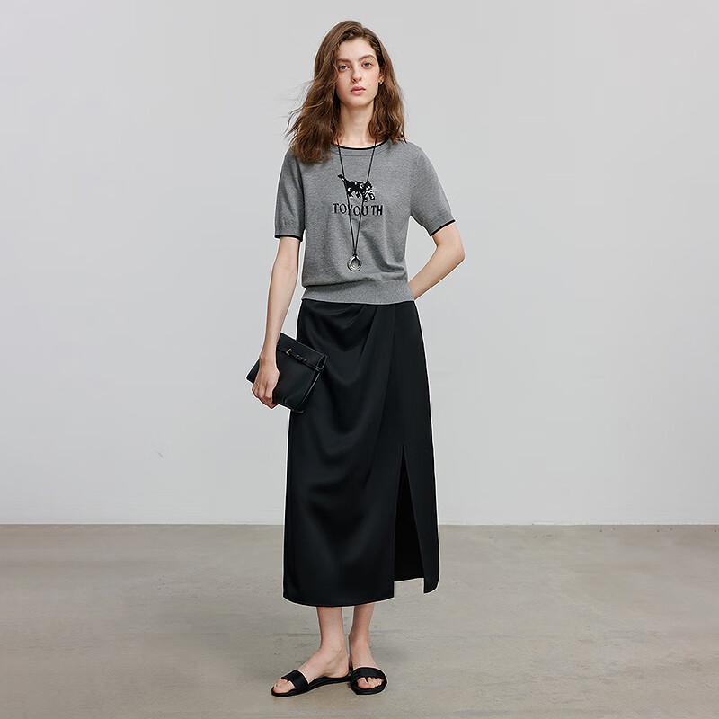 Chuyu Kočičí žakárové pletené tričko