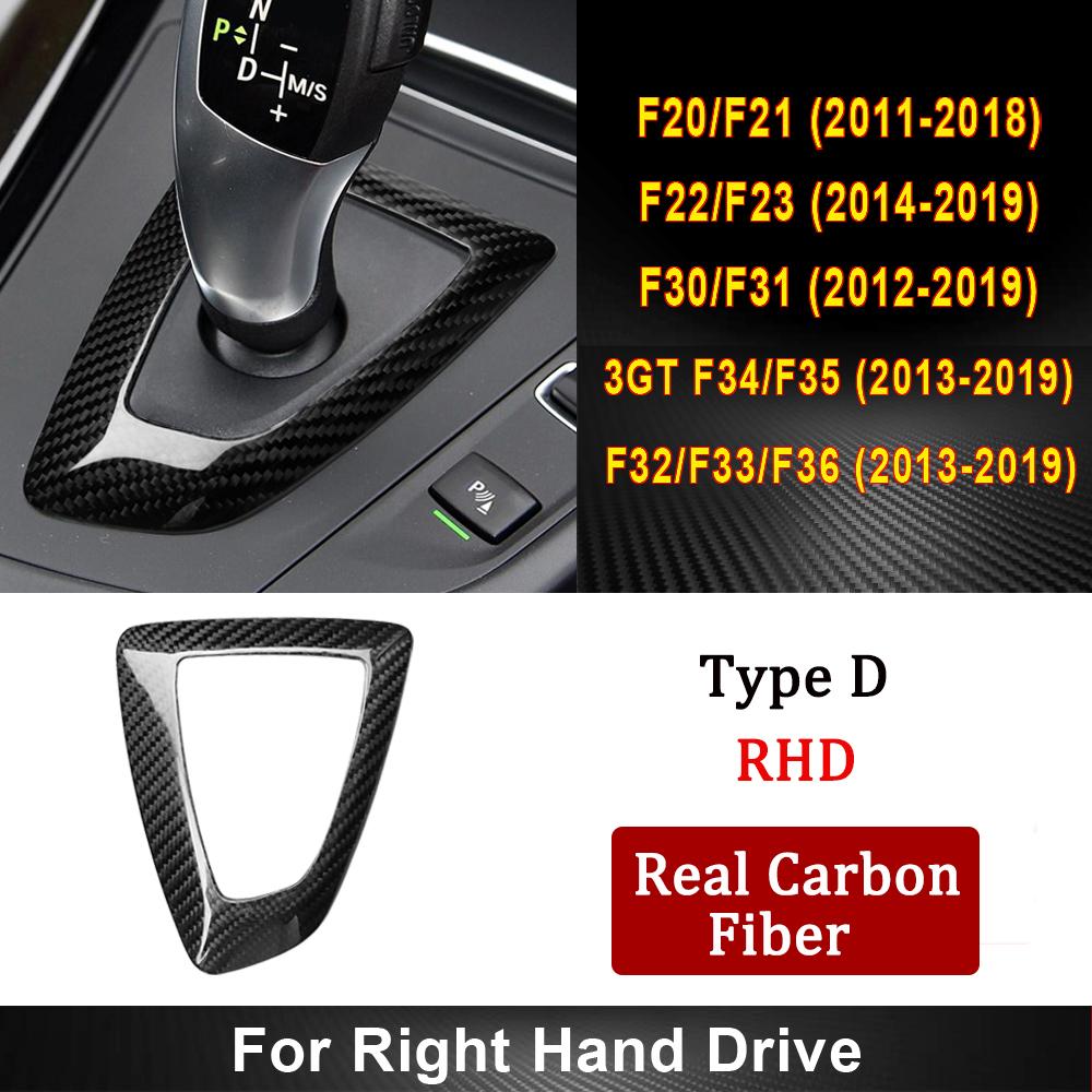Collier de levier de vitesse en fibre de carbone pour BMW F30 F10 F15 F07 F20 F21 F22 F32 F34 F35 5GT
