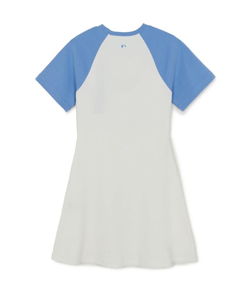Emelbi Women'S Varsity Color Block Ribbed Dress Ny (Ivory)