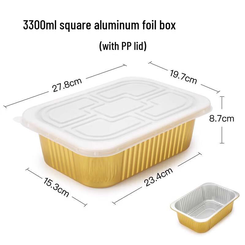 St. Billiard Disposable Aluminum Foil Meal Boxes with Lids