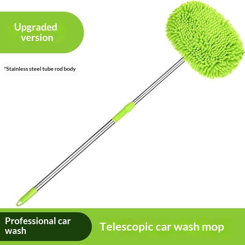 Three-Section Extendable Rotating Car Wash Mop Brush Head Detachable for Auto Detailing Household Glass Cleaning