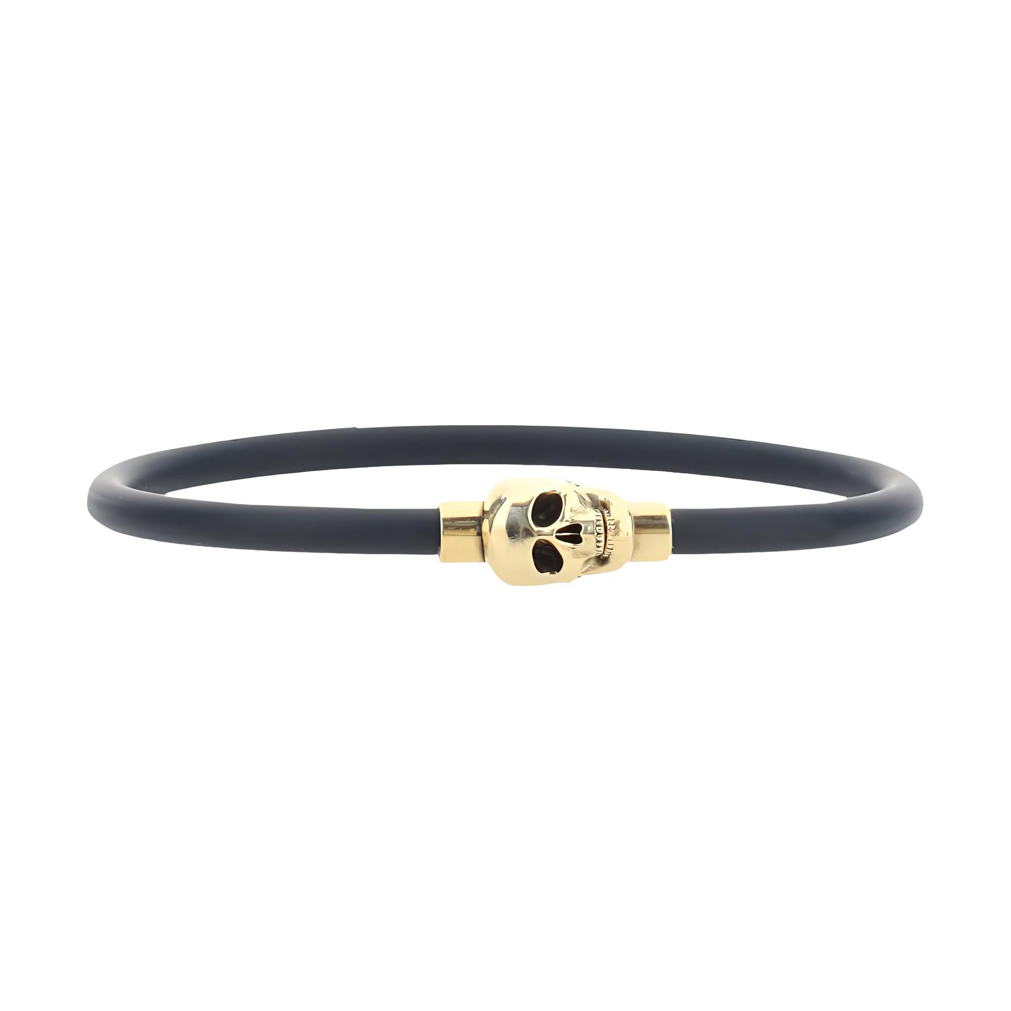 Alexander McQueen Skull Trend Bracelet Men Bracelet Black 7058461AAIL8565 S