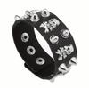 Bracciale Punk Teschio Gotico Europeo e Americano: Stile Rock per Nightclub Y2K e Accessori per Moto