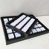 15Pcs Compact 3Cm Square Jewelry Storage Boxes With Clear Covers And PU Padding For Secure Gems Protections