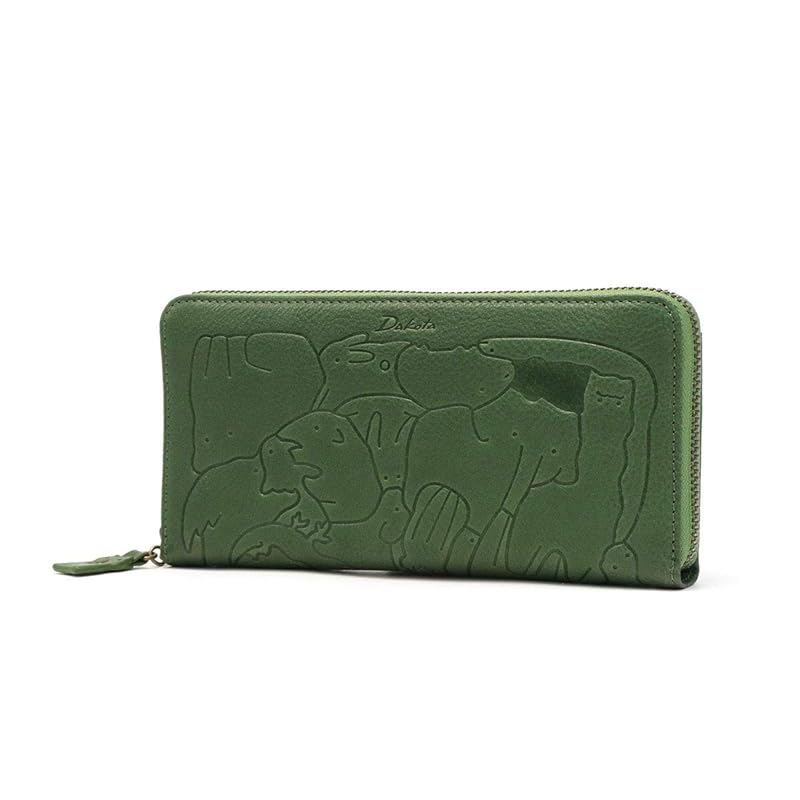 

[Dakota] dakota Animale ladies leather round zipper long wallet green free