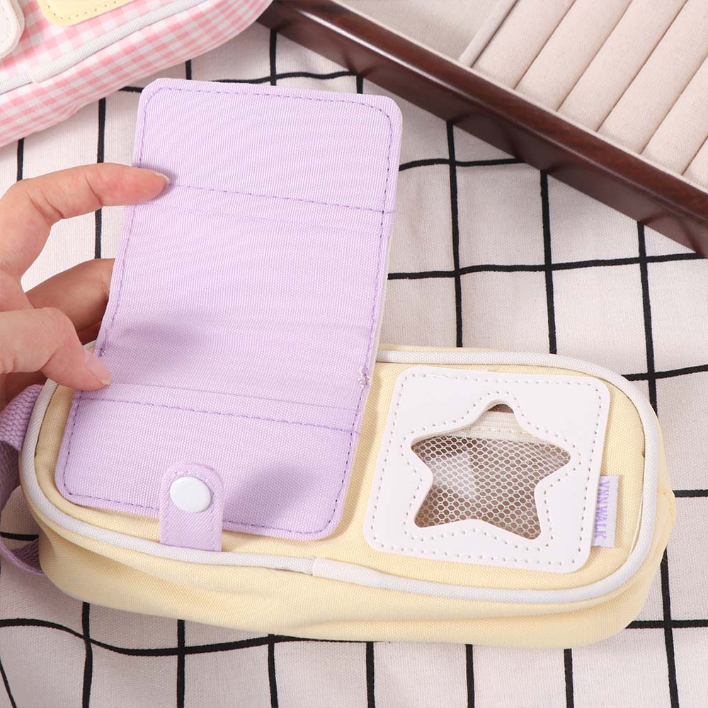 PVC Display Y2K Cartoon Stationery Bag Embroidery Ins Pencil Pouch Cute Korean Pencil Case Student