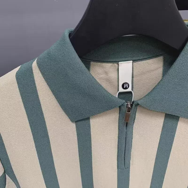 Pánské letní polo tričko slim fit - Krátký rukáv, ležérní pletená móda