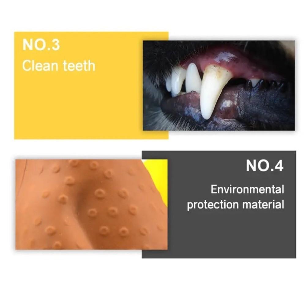 Yellow Rubber Dog Chew Toy Bite Resistant Squeaky Dog Toy Interactive Dog Toy  Pet Entertainment