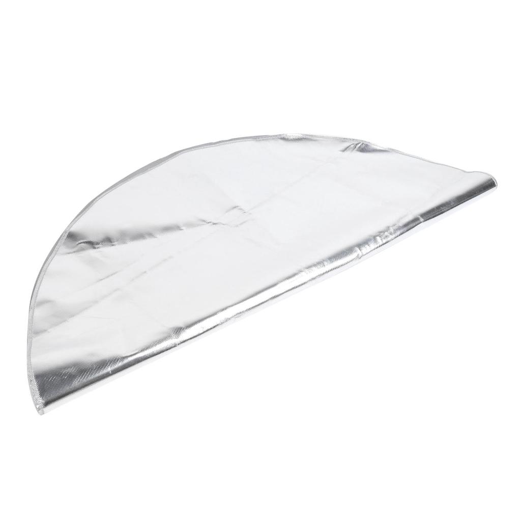 Round Fire Pit Mat Fireproof Outdoor Terrace Barbecue Grill Deck Protection Pad SuppliesSilver Gray