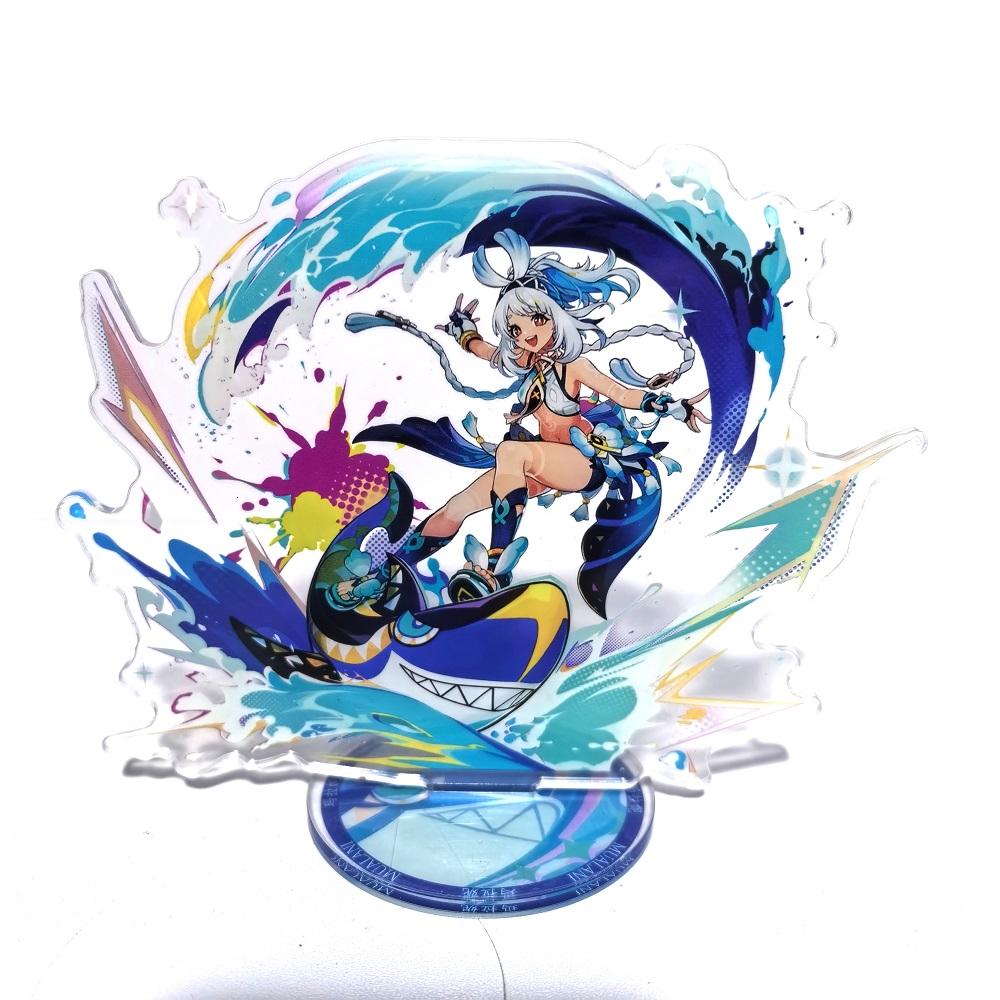 Anime Aktivität Genshin Impact Standmodell Acryl Actionfigur Xilonen Kinich Mualani Kreatives Spielzeug Geschenk toll für den täglichen Gebrauch