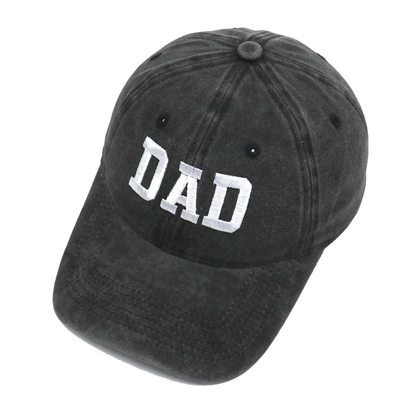 Vintage Washed Cotton "MOM/DAD" Embroidered Baseball Cap Family Matching Adjustable Dad Hat
