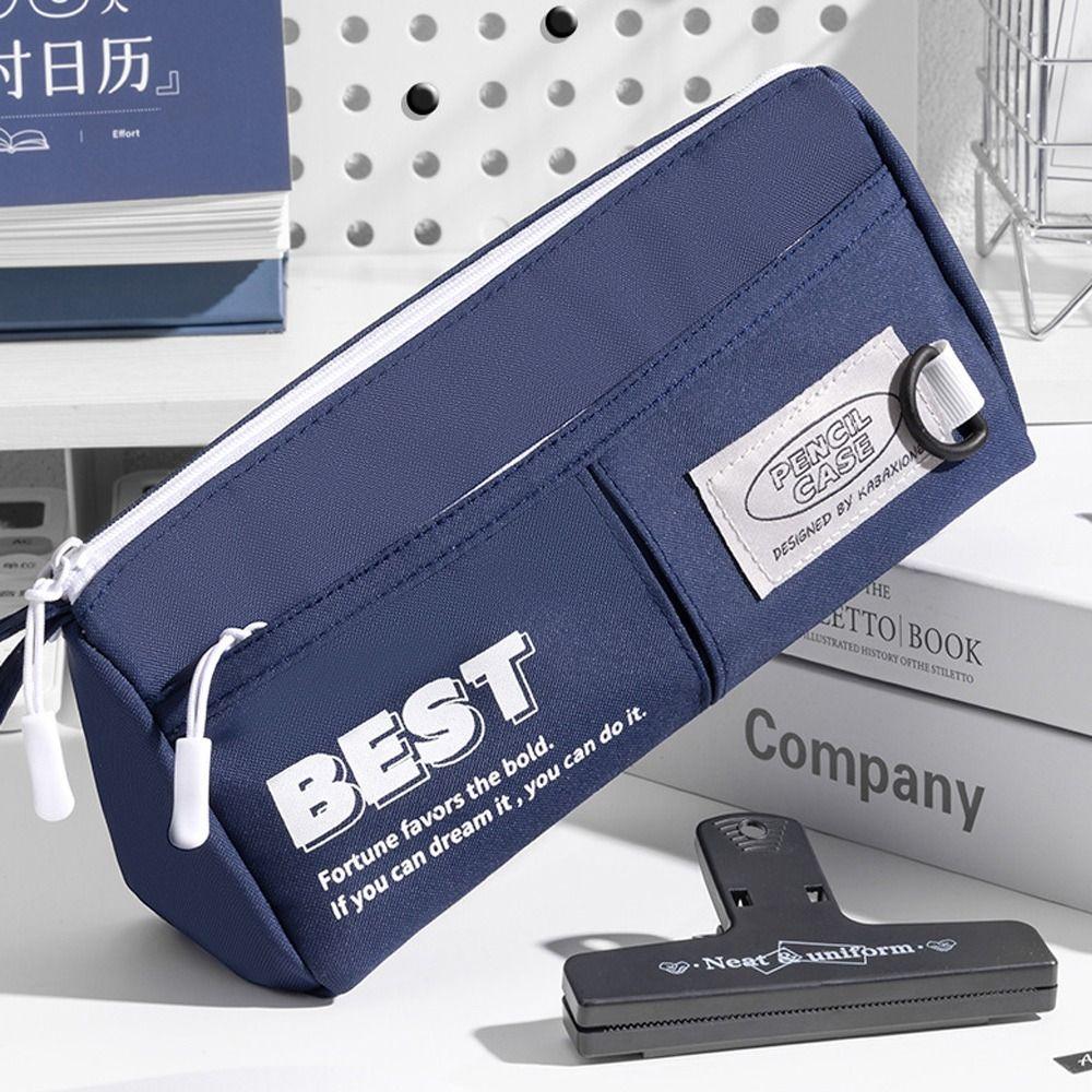 2 Layers Pen Bag Portable Pencil Pouch Fashion Pencil Case Student