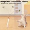 Long Rod Electric Cat Toy 360° Swivel Steel Wire Self-entertaining Toy with Suction Cup Cat Teasing Stick Self-hilarity