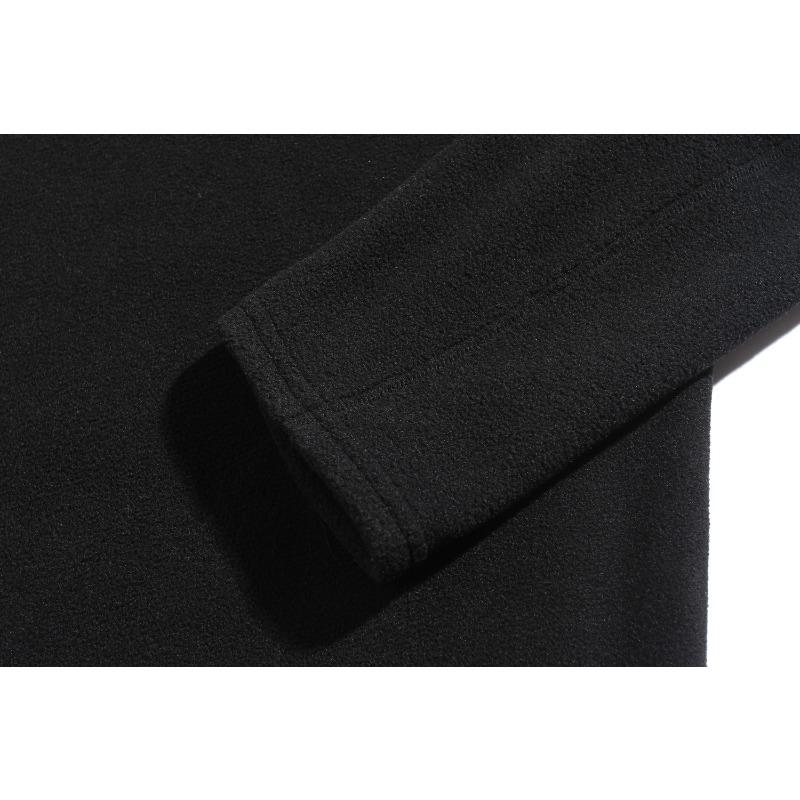 Trendy Shaker Standing Collar Semi-Zip Long Sleeve Sweatshirt Casual Solid Color Men Moisture Wicking Comfortable Fit Skin-friendly Breathable Tops