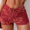 Women's Printed Spaghetti Strap Boyleg Bikini Two-Piece Set Swimsuit