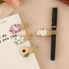 Flower Metal Pen Holder Metal Paper Fix Clips Portable Notebook Clip  Student