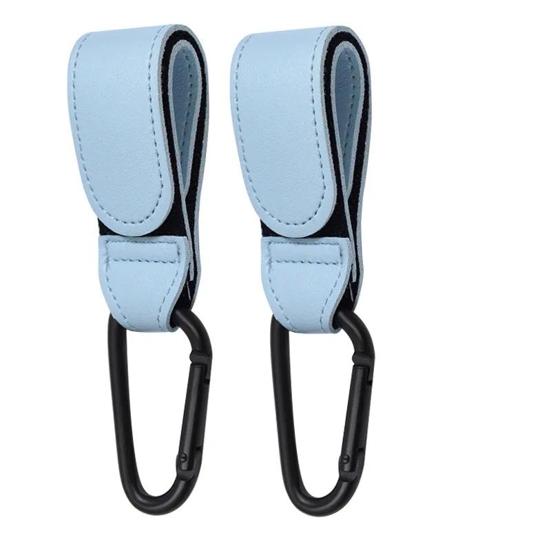 Wholesale 2pcs PU Leather Rotate 360 Baby Hook for Stroller Pram Rotatable Cart Degree Organizer Pram Hook Stroller Accessories