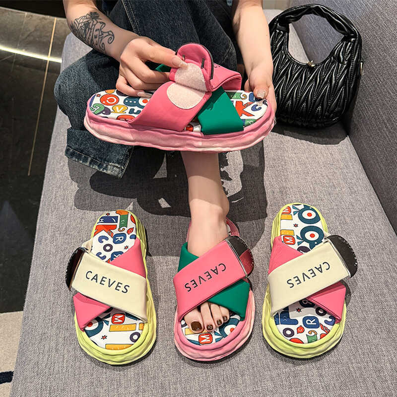 Beautiful Thick-soled Height-increasing Cool Slippers for Women's Summer Outer Wear Advanced Sense 2025 New Models with Skirts Going Out Seaside Bea