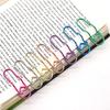 10pcs Paper Fix Clips Paper Clips Colorful Bookmarks Office Multi-functional Pen Holder  Metal