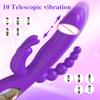 Rabbit Thrusting Vibrator for Woman 3 In 1 G Spot Clitoris Stimulator Vagina Massager Female Masturbator Backyard Anal Sex Toy