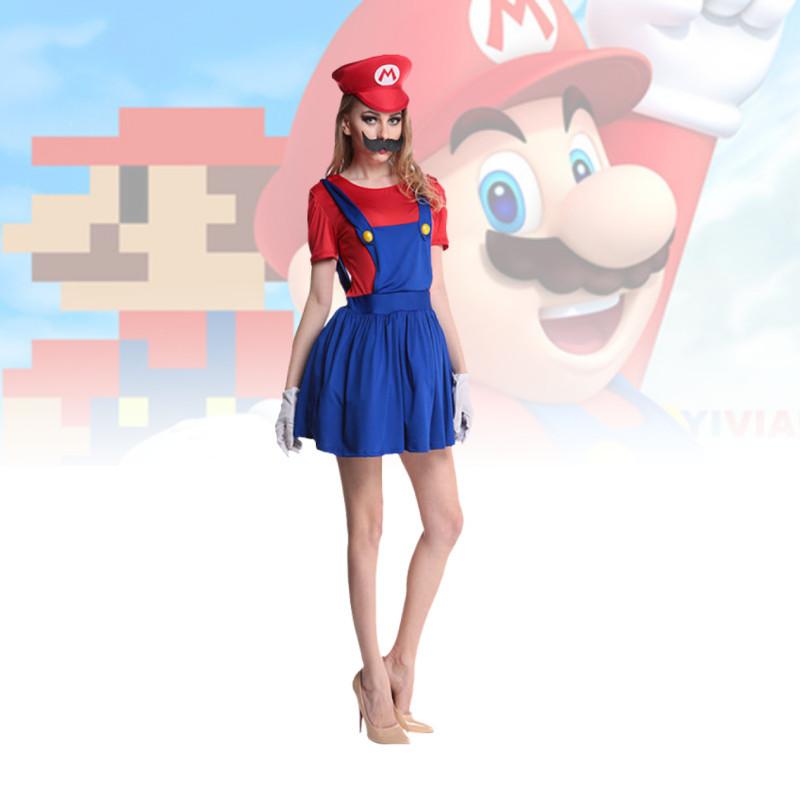 Mario And Luigi Cosplay Costume For Halloween Party Dress Up