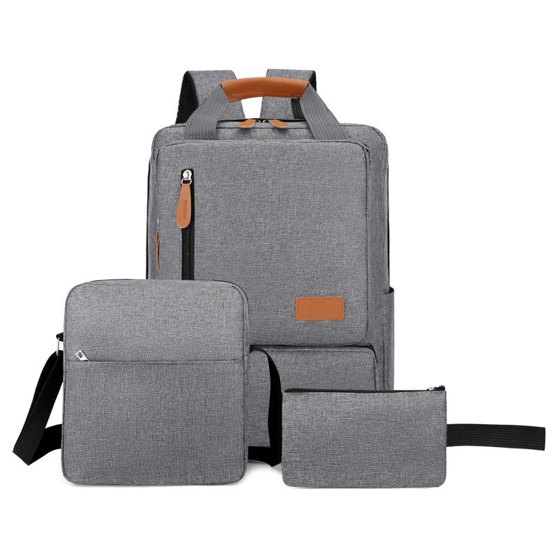 3pcs Backpack Set Women Men Laptop Backpack Shoulder Bag Small Pocket for Travel School Business Work College