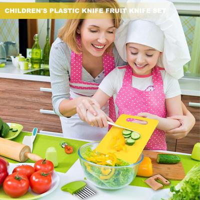 19Pcs/Set Kids Kitchen Tools Toys with Plastic Cutter Chopping Board Cookies Mold Whisk Peeler Glove Toddlers Educational Real Cooking Playset