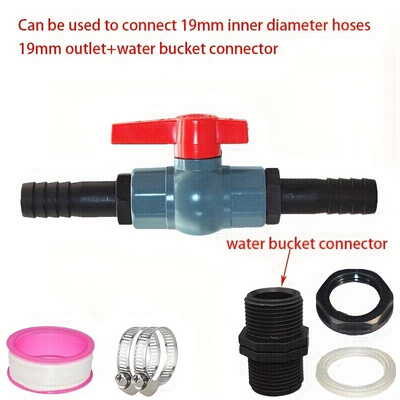 1Set Water Bucket Water Tank Hose Connector Water Bucket Ball Valve Switch Hose Connection Valve 19mm