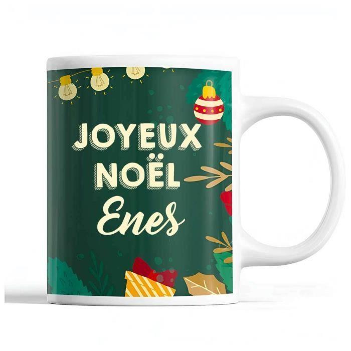 Mug - Noël Enes Vert - Céramique - Imprimé Recto/Verso - Idée Cadeau Secret Santa