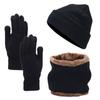 Fashion Knitted Hat Scarf Gloves Three-Piece Autumn And Winter Warm Three-Piece Set