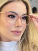 Trendy Lightweight TR90 TR90 Vintage Cat Eye Anti-blue Light Eyeglasses Spectacle Frame Frame Ladies Latest Ultra-light Frame Glasses