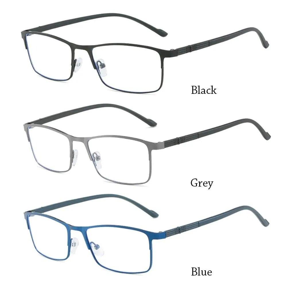 Fashion Half Frame Business Anti-Blue Light Reading Glasses Urltra-Light Eye Protection Men Women Elegant Comfortable Eyeglasses