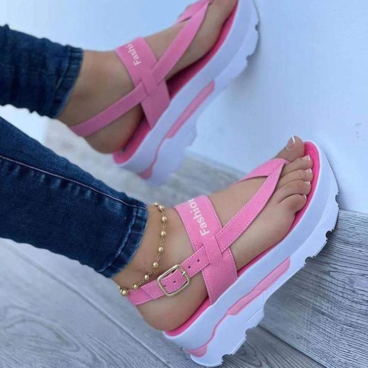 Middle East Plus Size Women's Sporty Casual Thick Sole Roman Sandals
