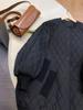 Women's Winter Long Windbreaker Round Neck Loose Diamond Grid Jacket